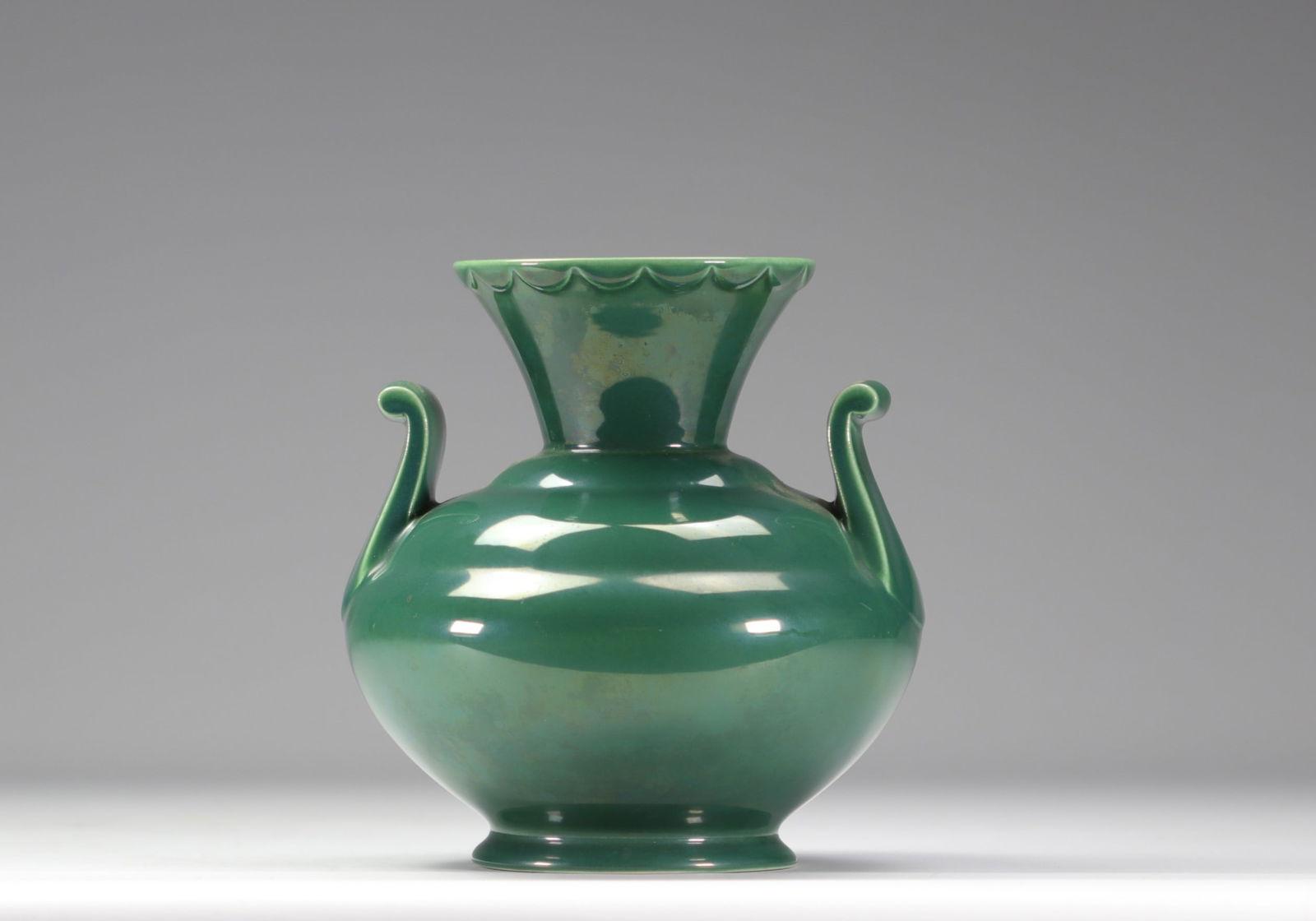 VILLEROY & BOCH Septfontaines, green earthenware vase (1 of 3)
