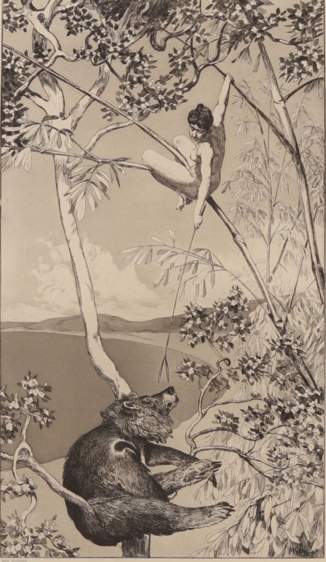 Max KLINGER (1857-1920) - "Intermezzi" Eau-forte, Nurnberg edition, Th. Stroefer 1881.: Max KLINGER (1857-1920) German graphic artist and symbolist - "Intermezzi" etching, Nurnberg edition, Th. Stroefer 1881. - Weight: 4.70 kg - Shipping unavailable - Region: Allemagne - Sizes: H 700MM X