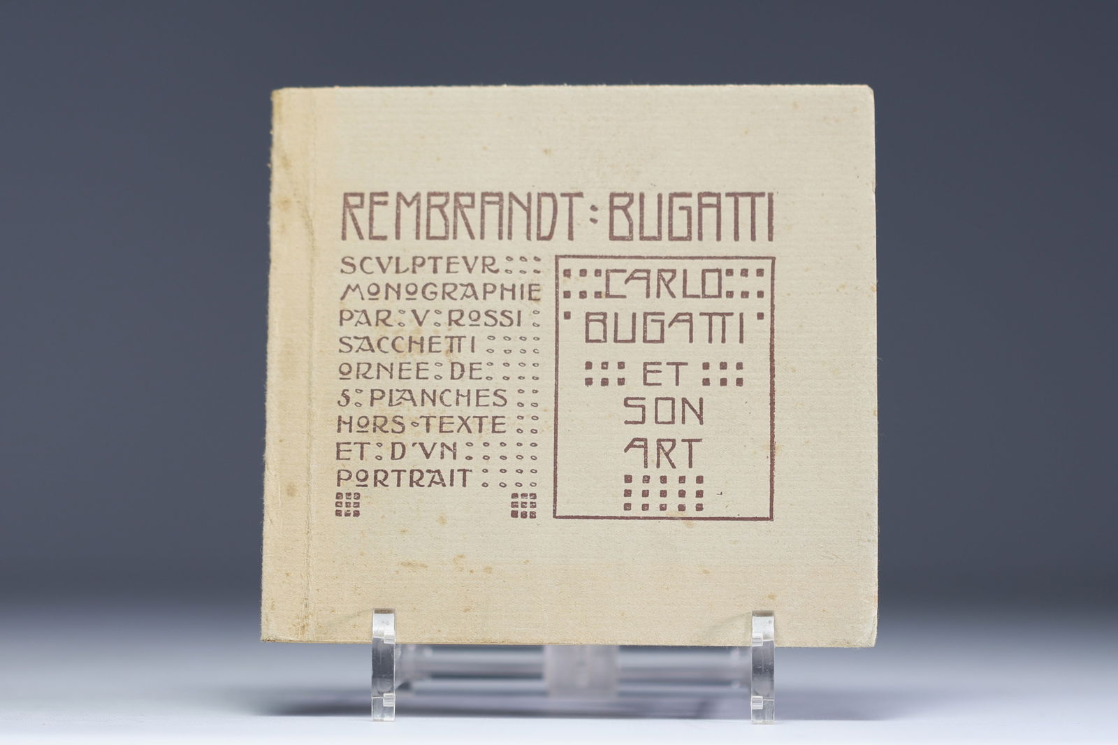 Rembrandt BUGATTI (1884-1916) Monograph by V. Rossi-Sacchetti with 5 plates and a portrait Carlo (1 of 5)