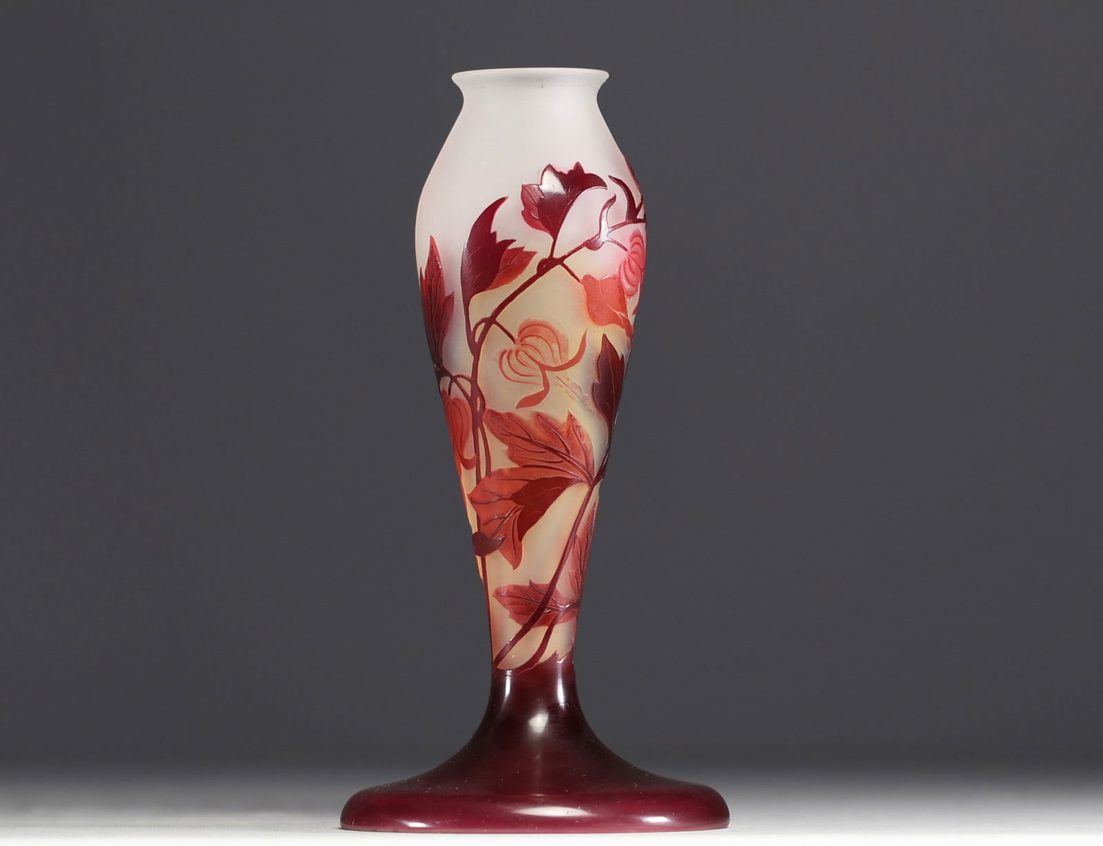 Emile Galle (18461904) Lamp Base In Acidetched Multilayer Glass