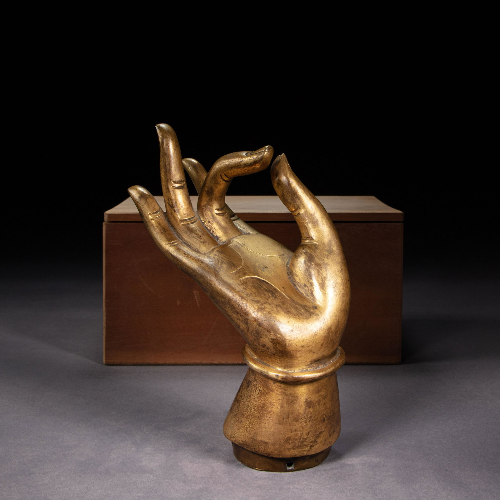 GILT BRONZE BUDDHA'S-HAND, MING DYNASTY, CHINA (1 of 9)