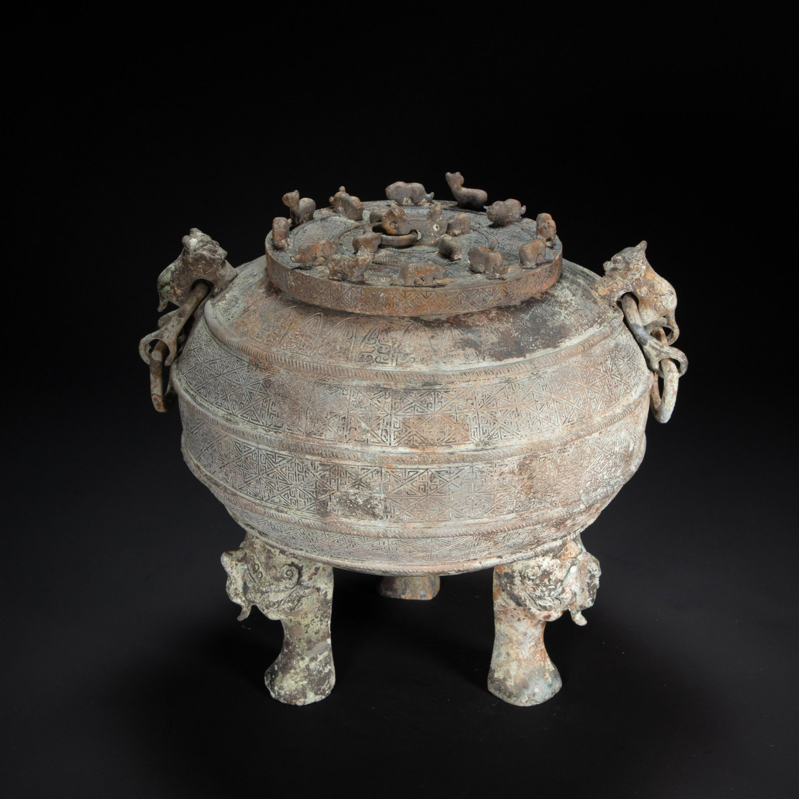 CHINESE BRONZE TRIPOD, SPRING AND AUTUMN PERIOD AND (1 of 14)