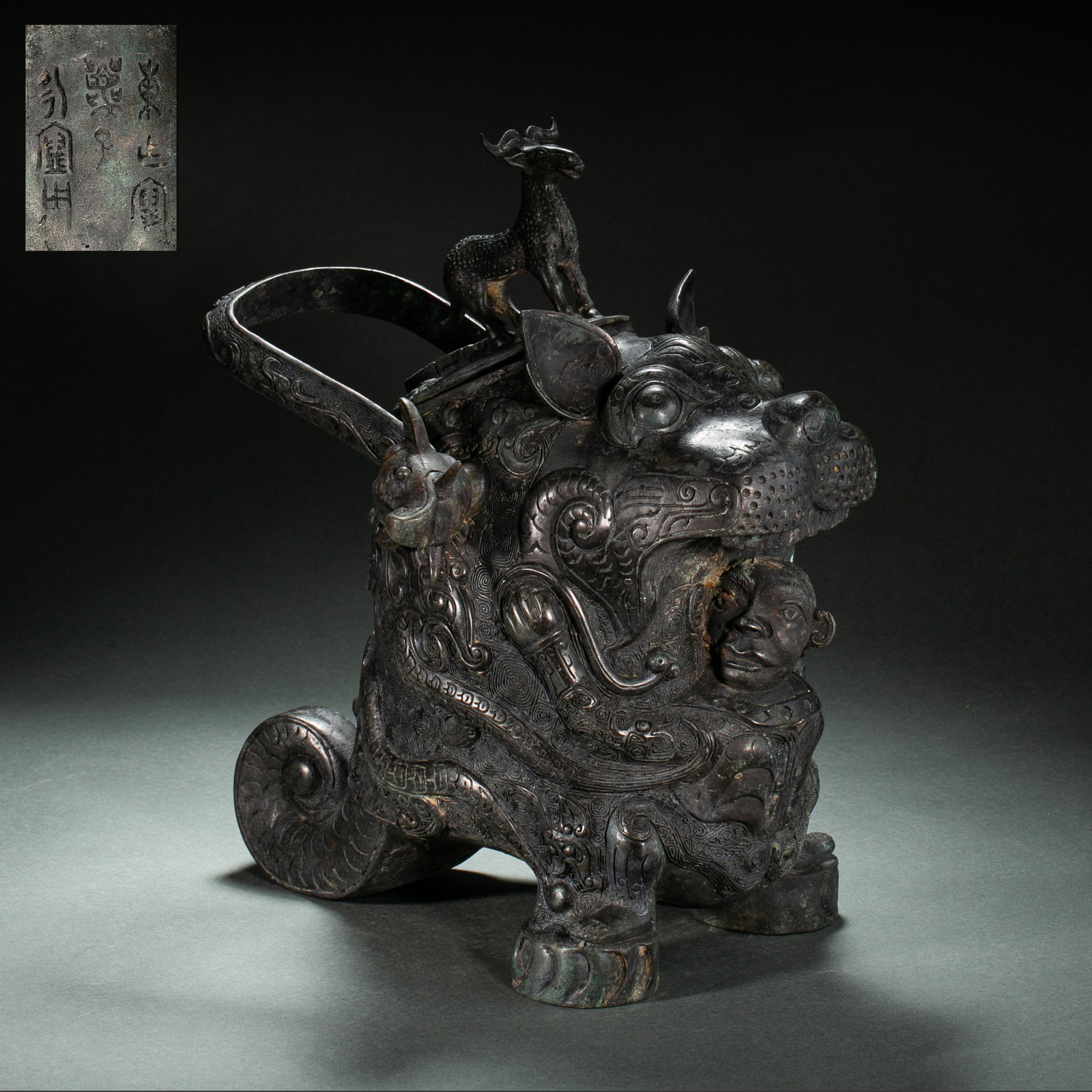 CHINESE BRONZE ZUN, WESTERN ZHOU DYNASTY (1 of 12)