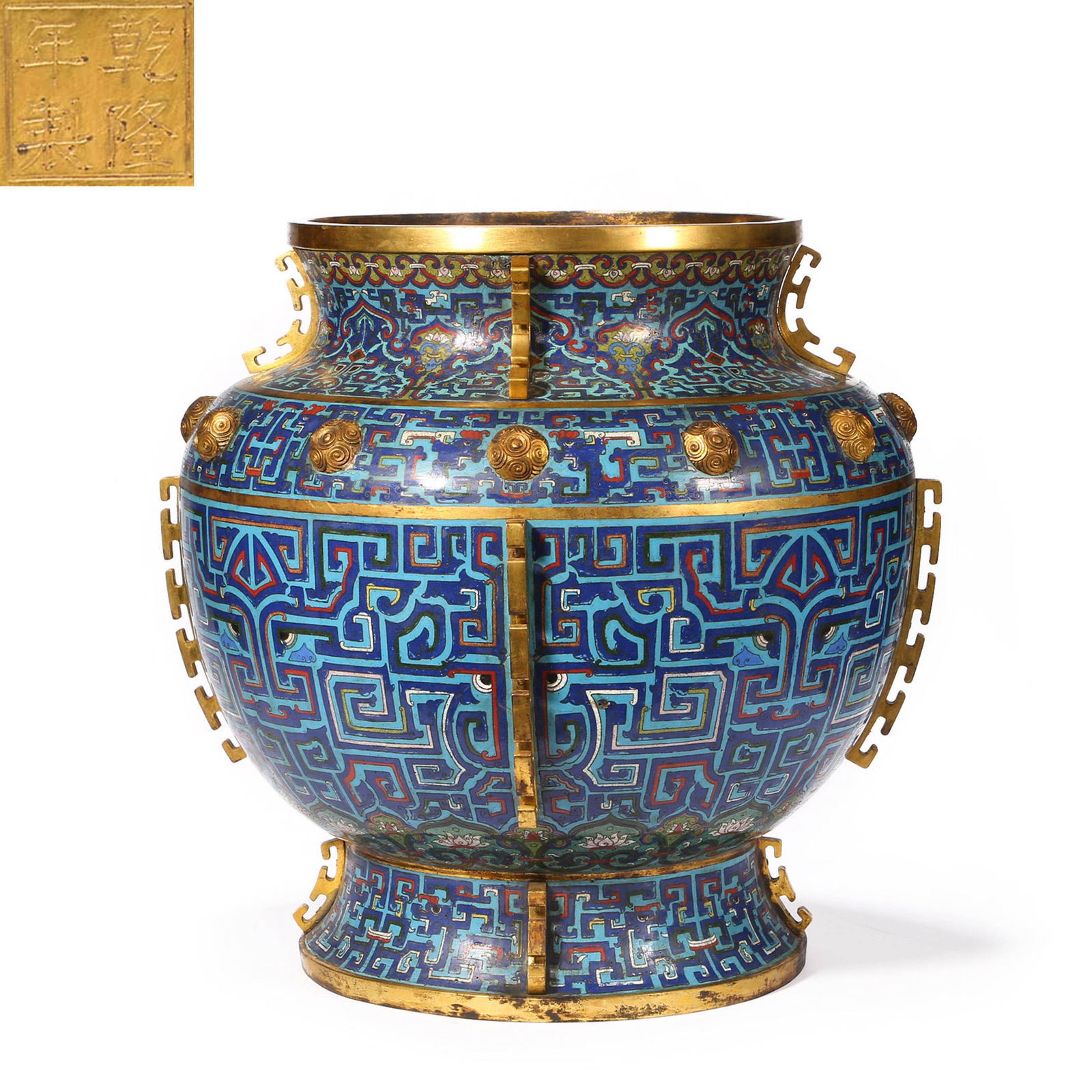 QING DYNASTY CLOISONNÃ‰ BEAST PATTERN ZUN (1 of 13)