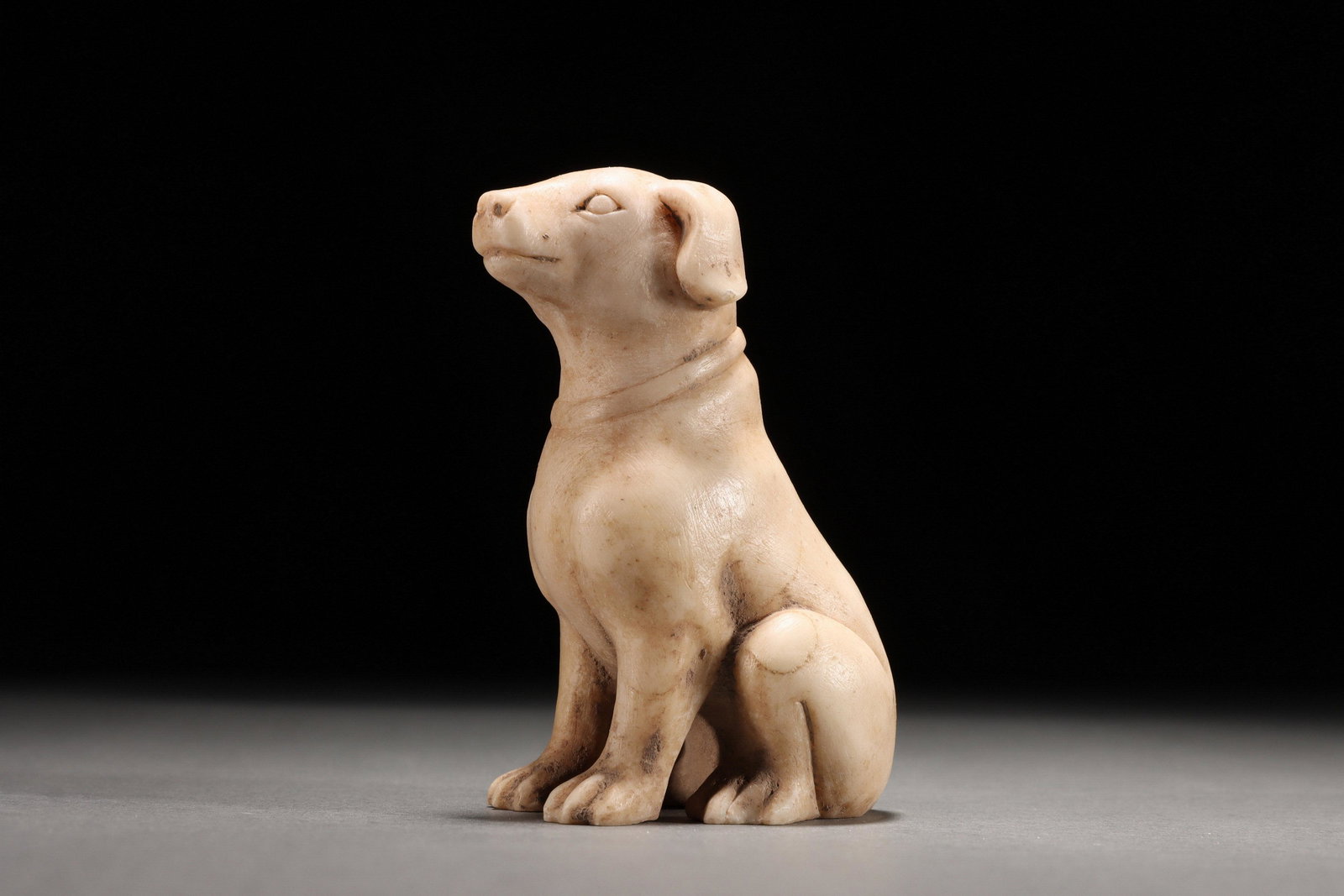 NORTHERN WEI WHITE MARBLE JADE DOG (1 of 5)