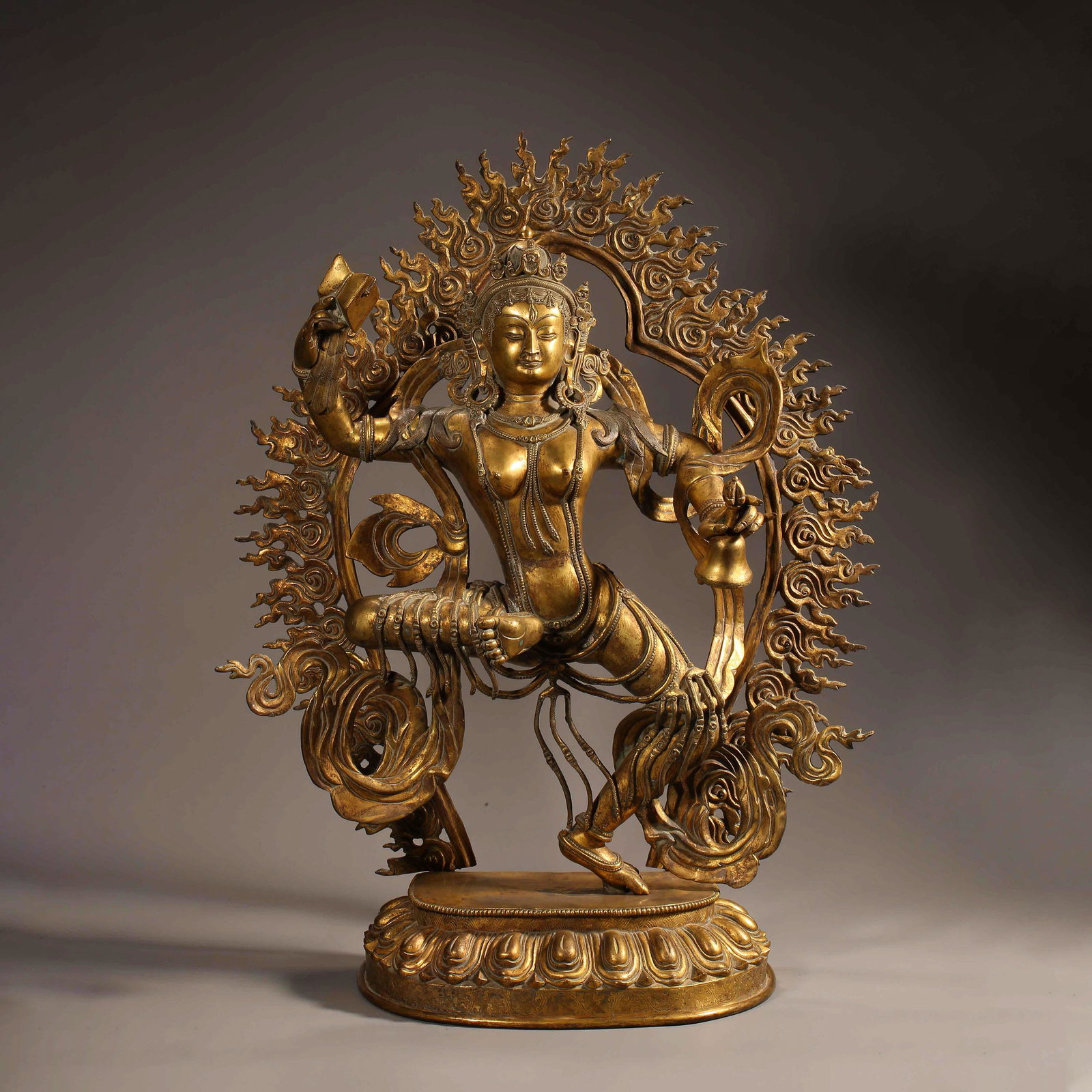 COPPER GILDED MAJIRA ZHUNKONG MOTHER BODHISATTVA (1 of 18)