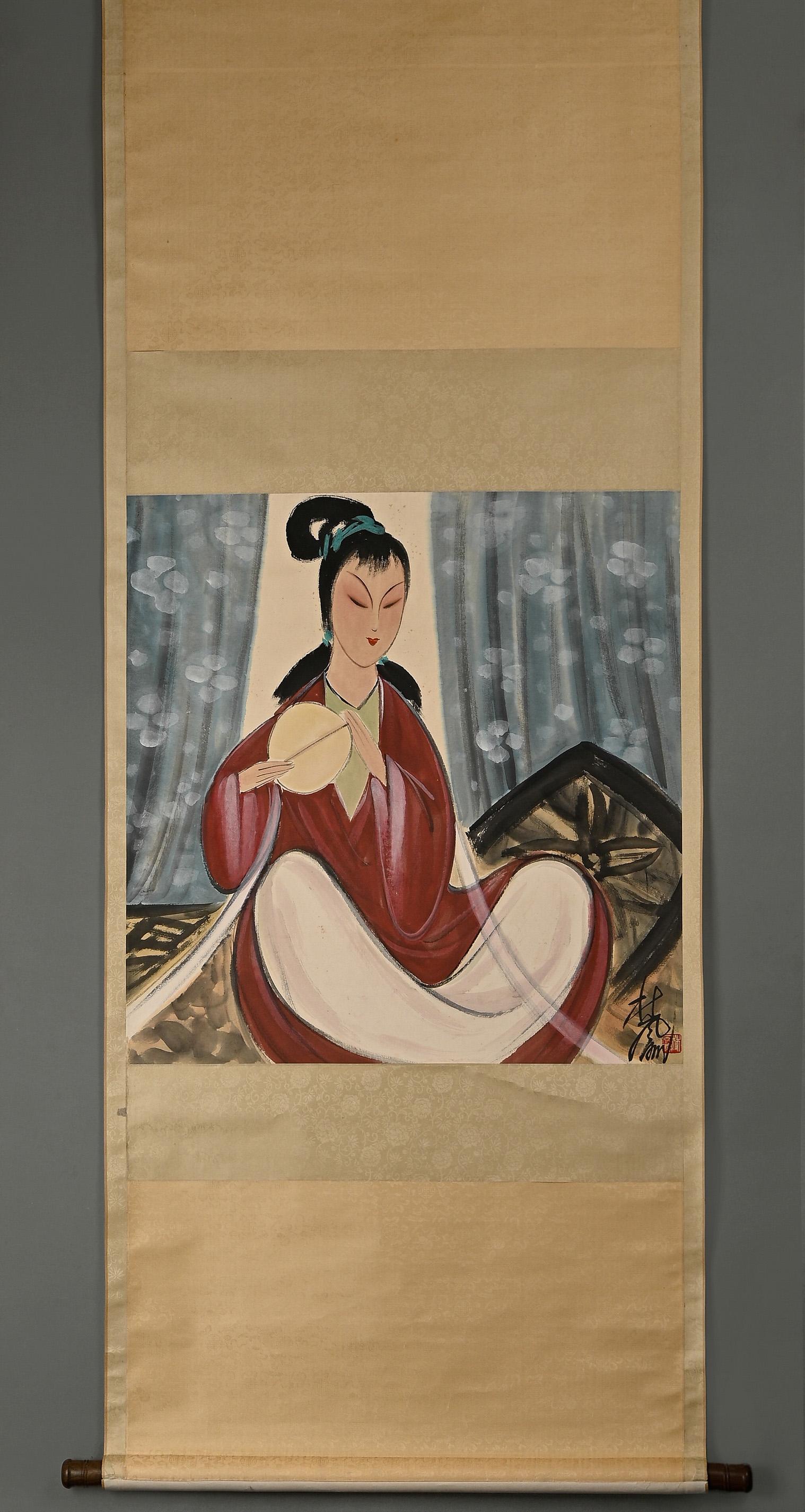 CHINESE INK FIGURE PAINTING BY LIN FENGMIAN (1 of 12)