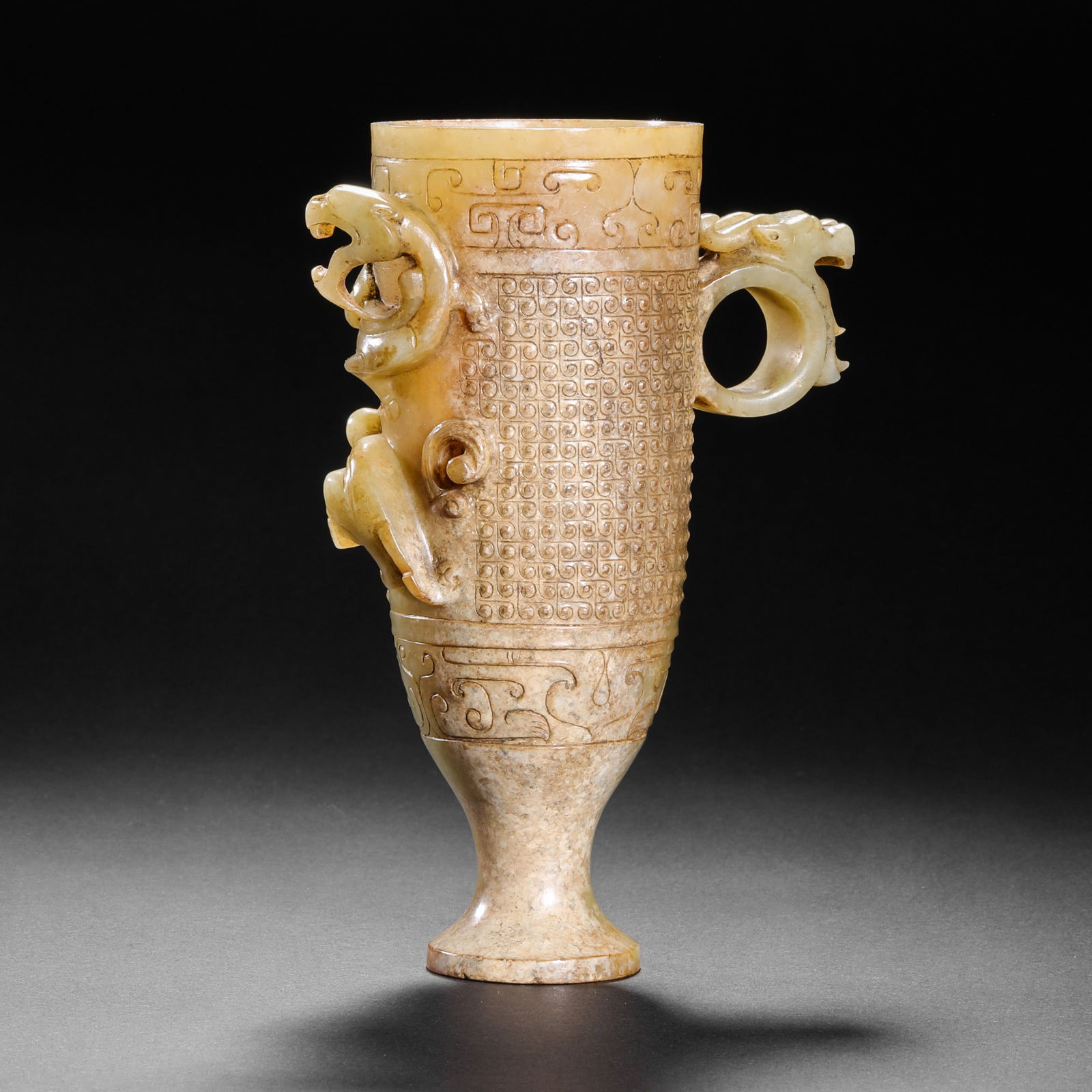 Hetian jade handle cup from Han Dynasty, China (1 of 11)