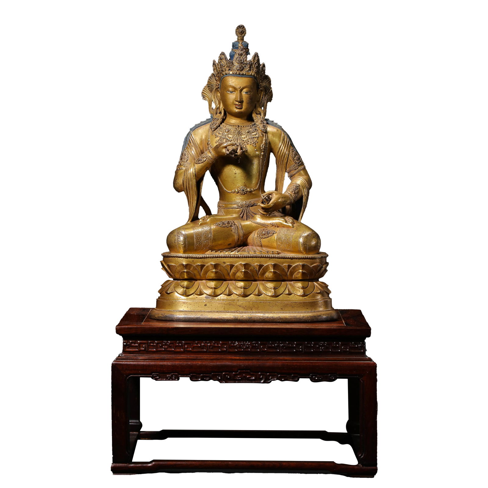 Chinese Ming Dynasty gilt bronze seated Buddha statue (1 of 11)