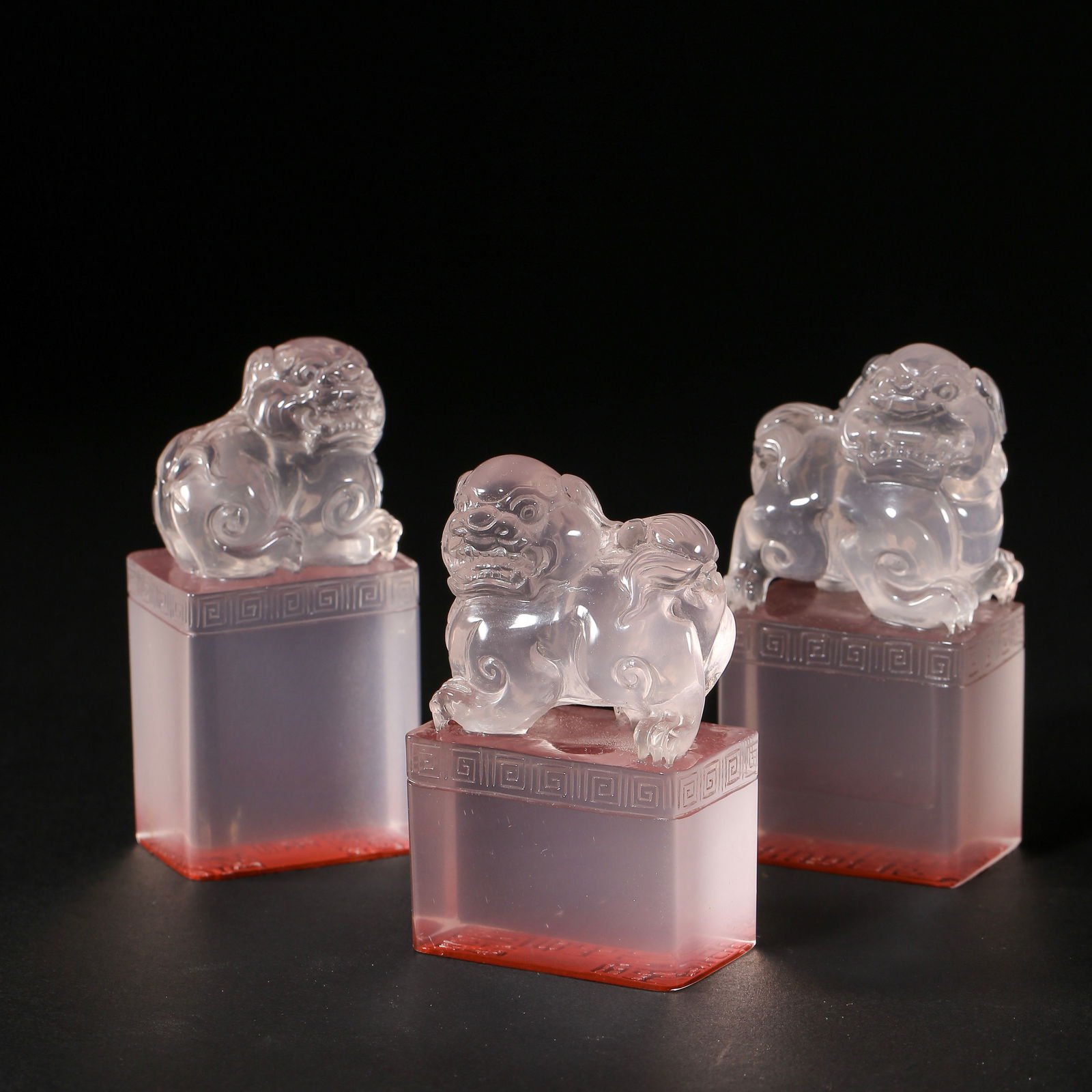 A SET OF CHINESE CRYSTAL SEALS FROM THE QING DYNASTY (1 of 8)