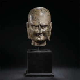 Chinese Tang Dynasty Bluestone Buddha Head