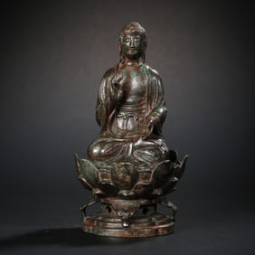 Chinese Liao Dynasty bronze Buddha statue