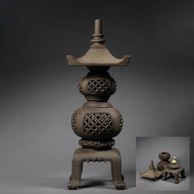 Chinese Tang Dynasty Bluestone Stupa