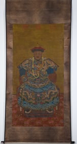 A huge silk portrait of a Qing Dynasty prince - Castiglione (1688-1766)