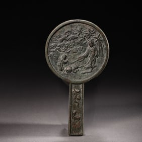Chinese Tang Dynasty bronze hand mirror
