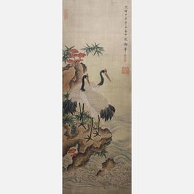 Chinese Qing Dynasty Flower and Bird Painting - Empress Dowager Cixi (1835-1908)