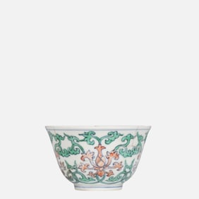 Chinese Ming Dynasty Chenghua period Doucai flower pattern cup