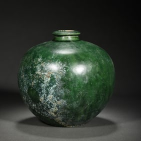 Chinese Liao Dynasty Green Glaze Dulu Bottle