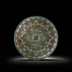 China Warring States Period Inlaid Gold and Silver Bronze Mirror