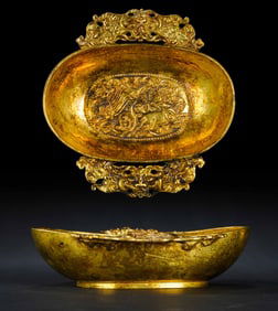 Chinese Tang Dynasty Pure Gold Ear Cup