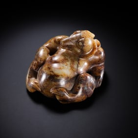 Chinese Han Dynasty Jade Bear