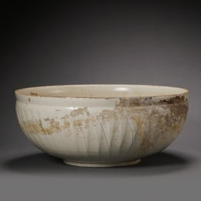 Chinese Northern Song Dynasty Ding kiln lotus petal bowl