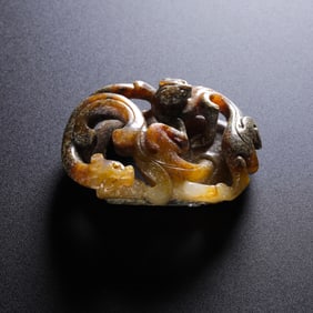 Chinese Han Dynasty Chilong Jade Pendant