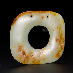 Chinese Hongshan period Hongshan culture square jade bi