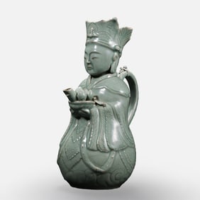 Korean Goryeo Celadon Humanoid Ewer