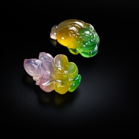 A set of jadeite pendants from the Qing Dynasty, China