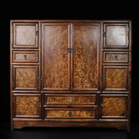 Chinese Qing Dynasty Huanghuali Wood Treasure Cabinet