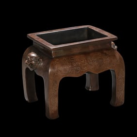 Square copper furnace of Xuande period of Ming Dynasty, China