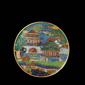 Chinese cloisonné enamel mirror from the Qianlong period of the Qing Dynasty