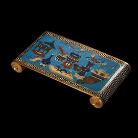 Chinese Qing Dynasty Cloisonné Enamel Bogu Pattern