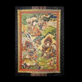 Chinese Buddhist thangka paintings from the Qing Dynasty