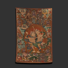 Chinese Buddhist thangka paintings from the Qing Dynasty