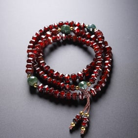 Chinese Warring States Period Red Agate Necklace