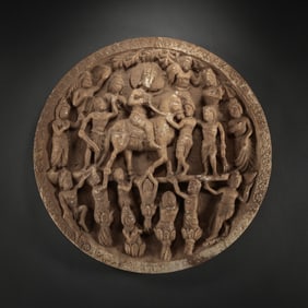 Stone Buddha sculpture, 350–400 AD