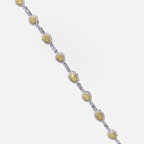 CGRL 18K Gold Natural Yellow Diamond Bracelet