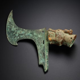 Bronze dagger inlaid with Hetian jade, from about the 13th century BC onwards