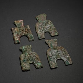Bronze "cloth" coins from about 500 BC onwards