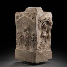 Stone Buddhist columns from 300 AD or later