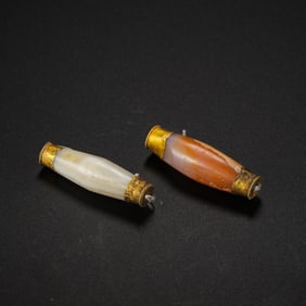 Tang Dynasty, 7th century, crystal and gold beads