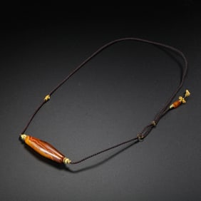 Red agate beads from the Tang Dynasty, 7th century