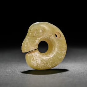 Neolithic Hongshan Culture 4000-3000 AD Topaz Pig Dragon