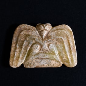 Neolithic Hongshan Culture 4th to 3000 AD Yellow Jade Owl