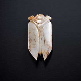 Hetian jade cicada, Han Dynasty, 100-200 BC