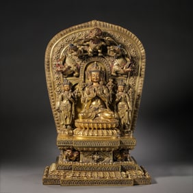 Ming Yongle Gilded Bronze Buddha Shrine