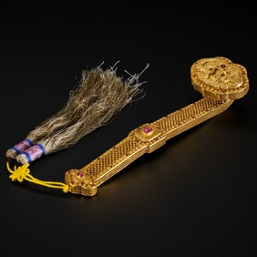 A gilt filigree Ruyi in the Ming Dynasty, 17th century