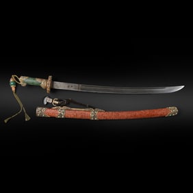 Qing Qianlong "Kong Chun" waist knife
